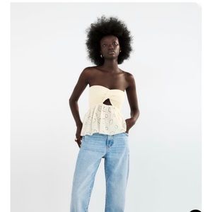 NWT Zara Combination Knit Top